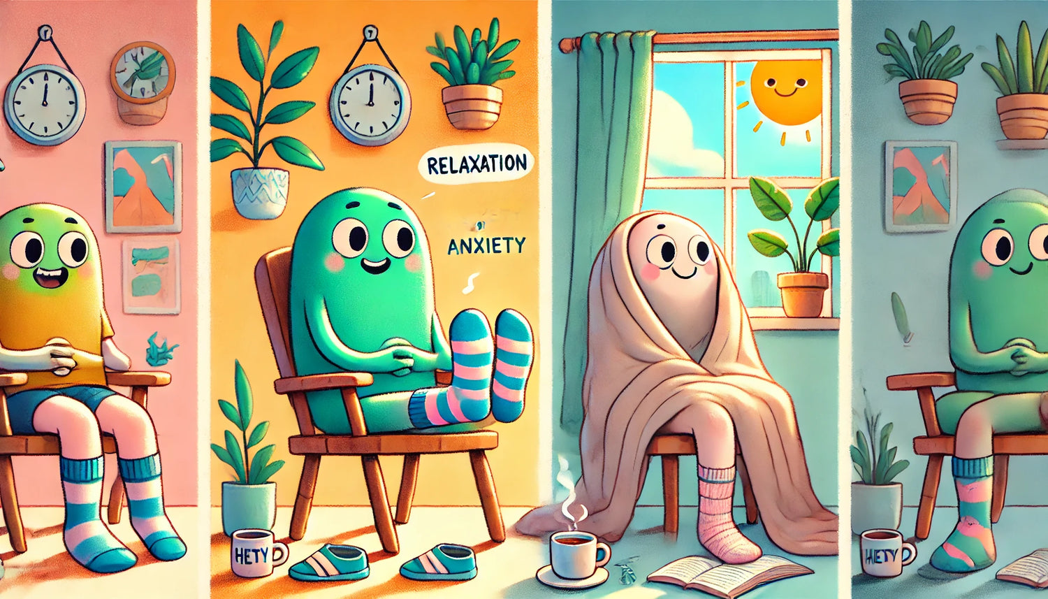 "Chillin' with Anxiety: A Lazy, Fun Approach to Telling Your Worries to Take a Hike!"
